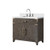 Lexora - Geneva 36" W x 22" D Dark Grey Bath Vanity and Carrara Marble Top - LVG36SB100
