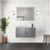 Lexora - Geneva 36" W x 22" D Dark Grey Bath Vanity and White Quartz Top - LVG36SB200
