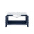 Lexora - Geneva 36" W x 22" D Navy Blue Bath Vanity and White Quartz Top - LVG36SE200