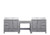 Lexora - Coraline 102" W x 22" D Distressed Grey Double Bath Vanity and Carrara Marble Top - LVCL102DD100