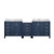 Lexora - Coraline 92" W x 22" D Navy Blue Double Bath Vanity and Carrara Marble Top - LVCL92DE100