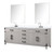 Lexora - Lafarre 48" W x 20" D Navy Blue Double Bath Vanity and Cultured Marble Top - LVLF48DNB300