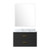 Lexora - Castor 30" W x 22" D Black Single Bath Vanity Carrara Marble Countertop and 28 in Mirror - LVC30SL110