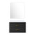 Lexora - Castor 30" W x 22" D Black Single Bath Vanity Cultured Marble Countertop and 28 in Mirror - LVC30SL310