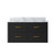Lexora - Castor 36" W x 22" D Black Double Bath Vanity and Carrara Marble Top - LVC36SL100