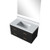 Lexora - Castor 36" W x 22" D Black Single Bath Vanity Cultured Marble Countertop and 34 in Mirror - LVC36SL310