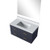 Lexora - Castor 36" W x 22" D Blue Single Bath Vanity Cultured Marble Countertop and 34 in Mirror - LVC36SE310
