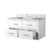 Lexora - Castor 36" W x 22" D White Double Bath Vanity and Carrara Marble Top - LVC36SA100