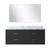 Lexora - Castor 48" W x 22" D Black Single Bath Vanity Carrara Marble Countertop and 43 in Mirror - LVC48SL110
