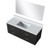 Lexora - Castor 48" W x 22" D Black Single Bath Vanity White Quartz Countertop and 43 in Mirror - LVC48SL210