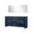 Lexora - Castor 48" W x 22" D Blue Double Bath Vanity and White Quartz Top - LVC48SE200