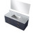 Lexora - Castor 48" W x 22" D Blue Single Bath Vanity Carrara Marble Countertop and 43 in Mirror - LVC48SE110