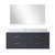 Lexora - Castor 48" W x 22" D Blue Single Bath Vanity Carrara Marble Countertop and 43 in Mirror - LVC48SE110