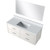 Lexora - Castor 48" W x 22" D White Single Bath Vanity Cultured Marble Countertop and 43 in Mirror - LVC48SA310