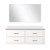 Lexora - Castor 48" W x 22" D White Single Bath Vanity White Quartz Countertop and 43 in Mirror - LVC48SA210