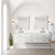 Lexora - Castor 80" W x 22" D White Double Bath Vanity and Cultured Marble Top - LVC80DA300