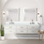 Lexora - Castor 80" W x 22" D White Double Bath Vanity and White Quartz Top - LVC80DA200