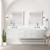 Lexora - Castor 84" W x 22" D White Double Bath Vanity and Cultured Marble Top - LVC84DA300