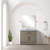 Lexora - Laurel 36" W x 22" D Grey Oak Single Bath Vanity Carrara Marble Countertop and 34 in Mirror - LVL36SR110