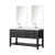 Lexora - Laurel 60" W x 22" D Black Oak Double Bath Vanity and White Quartz Top - LVL60DJ200