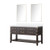 Lexora - Laurel 60" W x 22" D Brown Oak Double Bath Vanity and Cultured Marble Top - LVL60DK300