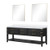 Lexora - Laurel 84" W x 22" D Black Oak Double Bath Vanity and Cultured Marble Top - LVL84DJ300