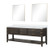Lexora - Laurel 84" W x 22" D Brown Oak Double Bath Vanity and Cultured Marble Top - LVL84DK300