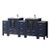 Lexora - Abbey 60" W x 22" D Black Oak Double Bath Vanity and Carrara Marble Top - LVA60DJ100