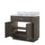Lexora - Abbey 36" W x 22" D Brown Oak Single Bath Vanity and Carrara Marble Top - LVA36SK100
