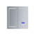 Lexora - Bracciano 24" W x 30" H Surface-Mount LED Mirror Medicine Cabinet with Defogger - LB2430LEDMC