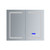 Lexora - Bracciano 36" W x 28" H Surface-Mount LED Mirror Medicine Cabinet with Defogger - LB3628LEDMC