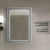 Lexora - Ziva 22" W x 32" H Dark Grey Mirror with Black Metal Inlay - LZV2232DGM