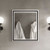 Lexora - Ziva 28" W x 32" H White Mirror with Black Metal Inlay - LZV2832WHM