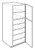 Carriage House Windsor Single Door Pantry Cabinet - 402320-CH-WINDSOR-5-PIECE-P1884