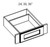 Cabinet Wright Hampton White Vanity Desk Drawer - CW-HW-VKD36