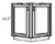 Cabinet Wright Parkhurst Sienna Base End Angle Cabinet - CW-PS-BEA24