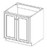 Cabinet Wright Shaker Espresso Base Full Height Door Cabinet - CW-ES-B33FH