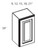 Cabinet Wright Shaker White Wall Cabinet - CW-SW-W1539