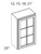 Cabinet Wright Shaker White Wall Cabinet - CW-SW-W2139GD