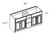 Cabinet Wright Shaker White Combination Vanity Sink Base - CW-SW-VAD60
