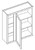 KCD Brooklyn Gray Blind Wall Cabinet - BG-BW3636