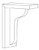 KCD Brooklyn Gray Basic Medium Corbel - BG-CORSM