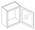 KCD Brooklyn Slate Single Door Wall Stackable Cabinet - BS-WS1815