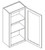 KCD Brooklyn Slate Single Door Wall Cabinet - BS-W1530