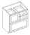 KCD Brooklyn Slate Cooking Center Base Cabinet - BS-CC30