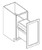 KCD Brooklyn Slate Trash Can Base w/ Full Ht Door -18" W w/ 1 Can - BS-TRB-1