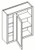 KCD Brooklyn White Blind Wall Cabinet - BW-BW2430