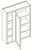 KCD Brooklyn White Blind Wall Cabinet - BW-BW3642