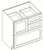 KCD Brooklyn White Cooking Center Base Cabinet - BW-CC30