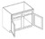 KCD Shaker White Sink Base Cabinet w/ CS - SW-SB42